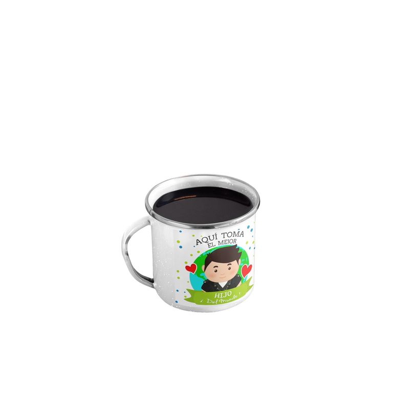 Taza Enlozada Mejor Hijo del Mundo - Corazón Valiente