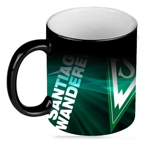 Taza Mágica Club Santiago Wanderers Futbol Chileno Negro Santiago Wanderers