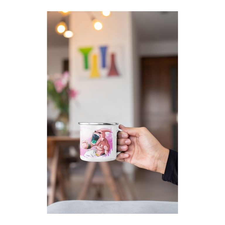 Taza Enlozada Con Majin Buu - Diversión Dragon Ball Z
