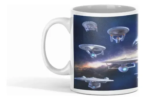 Taza Explorando La Galaxia Con Star Trek Blanco