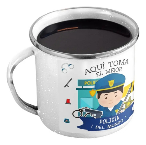 Taza Enlozada Justicia, Orden Y Café