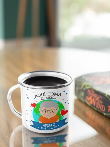 Taza Enlozada Mejor Abuelo Del Mundo - Historias Y Hazañas Blanco Mejor Abuelo