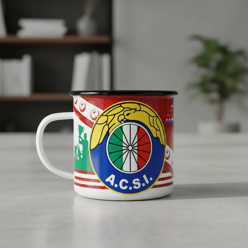 Taza Lechero Enlozado Club Deportivo Audax Italiano Fútbol Blanco Audax Italiano