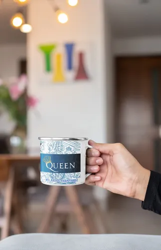 Taza Enlozada Freddy Mercury - Espíritu De Queen Blanco Espíritu De Queen