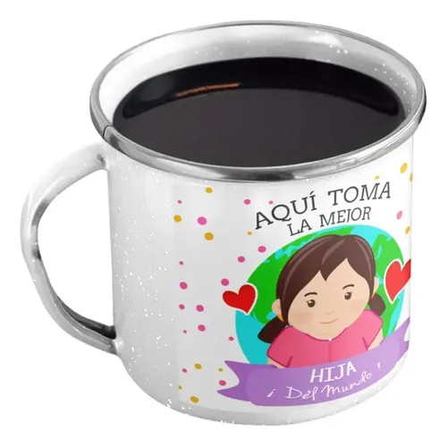 Taza Enlozada Mejor Hija Del Mundo - Orgullo Y Alegría Blanco Mejor Hija Del