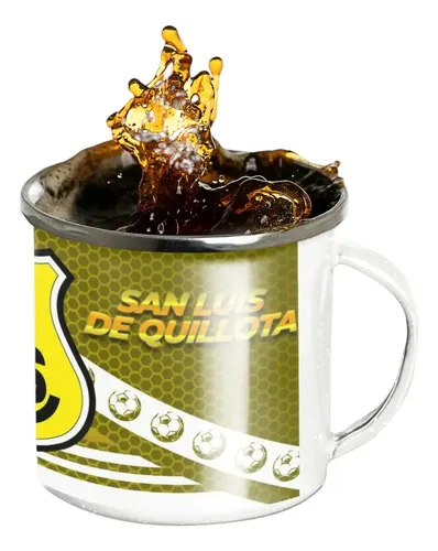 Taza Lechero Enlozado San Luis Club Deportes Fútbol Chileno Blanco Regalo San