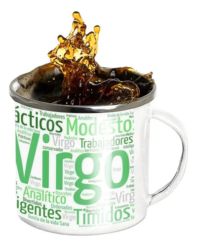 Taza Enlozada Virgo - Perfeccionista Por Excelencia Blanco