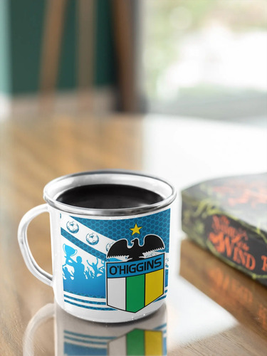 Taza Lechero Enlozado Club Deportivo O'higgins Fútbol Chile Blanco Regalo Club