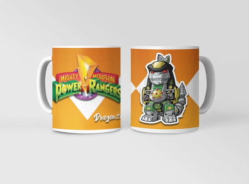 Taza Power Rangers - Morfosis Revelada Dragonzord Blanco