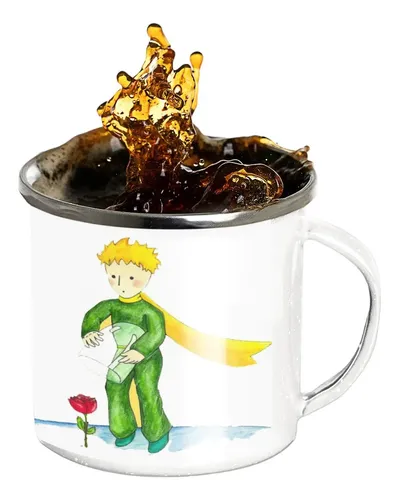 Taza Enlozada El Principito Y Su Rosa - Amor Eterno Blanco Regalo Amor Eterno