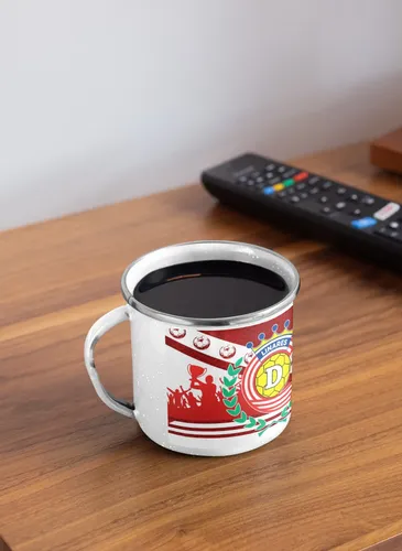 Taza Lechero Enlozado Club Deportes Linares Fútbol Chileno Negro Regalo Club