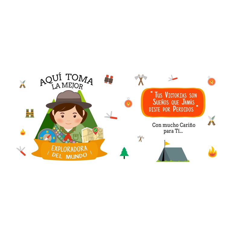 Taza Enlozada Scout - Aventuras y Naturaleza M