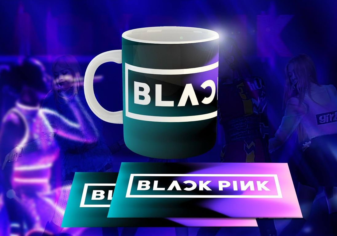 Taza Ceramica 11oz K-Pop Insp Blackpink Logo Verde