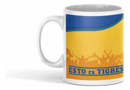 Taza Tigres Uanl Garra Y Gloria - Futbol Mexicano Blanco