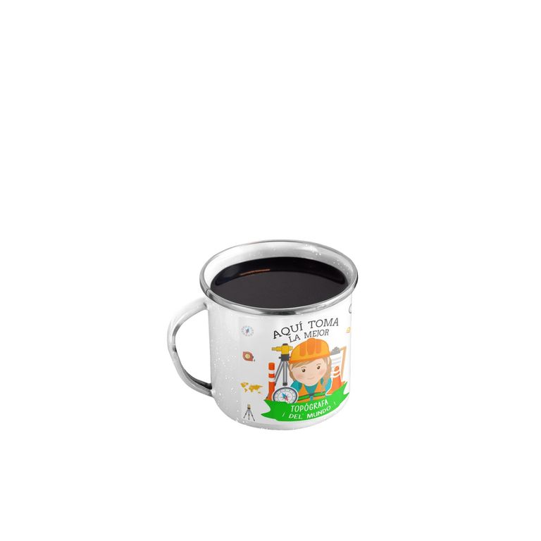 Taza Enlozada Café y Coordenadas - Día de Topógrafa