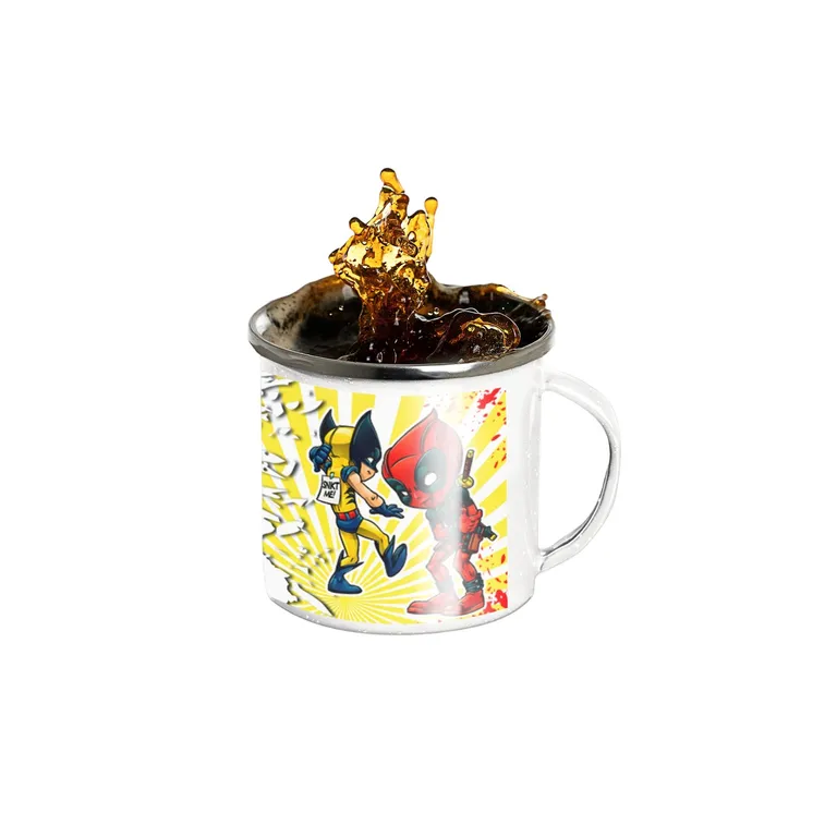 Taza Enlozada Encuentro de Titanes - Deadpool & Wolverine