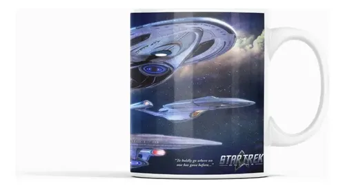 Taza Explorando La Galaxia Con Star Trek Blanco
