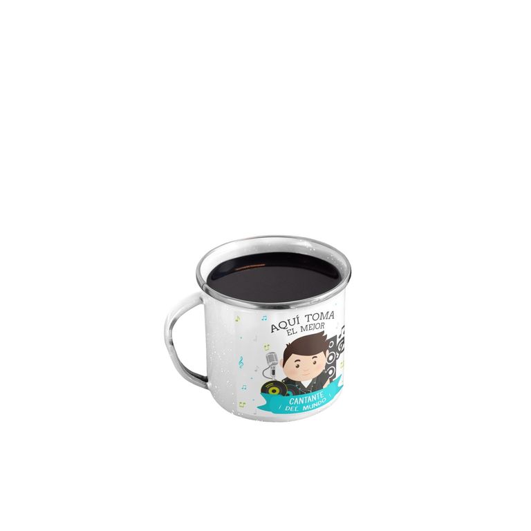 Taza Enlozada Entre Notas y Café - Cantante H