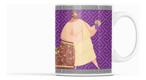 Taza Dionisio - Para Amantes De La Mitología Griega Blanco