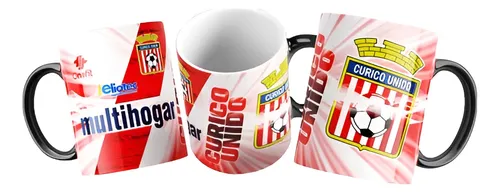 Taza Mágica Club De Deportes Curicó Unido - Futbol Chileno Negro Fútbol