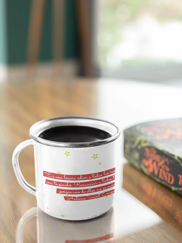 Taza Enlozada Estrellas Y Sueños Con El Principito Blanco Regalo Estrellas Y