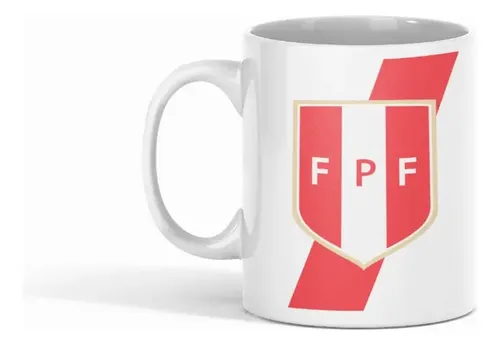 Taza Selección Peruana Blanquirroja - Futbol Peruano Blanco
