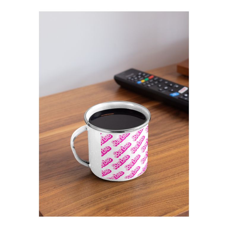 Taza Enlozada Vive un Día Rosa con Barbie