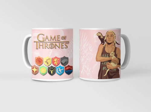 Taza Juego De Tronos - Tronos Con Daenerys Targaryen Blanco