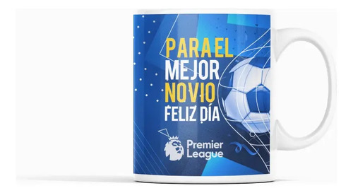 Taza Leicester Regalo Ideal Para El Novio Fan Del Fútbol Blanco