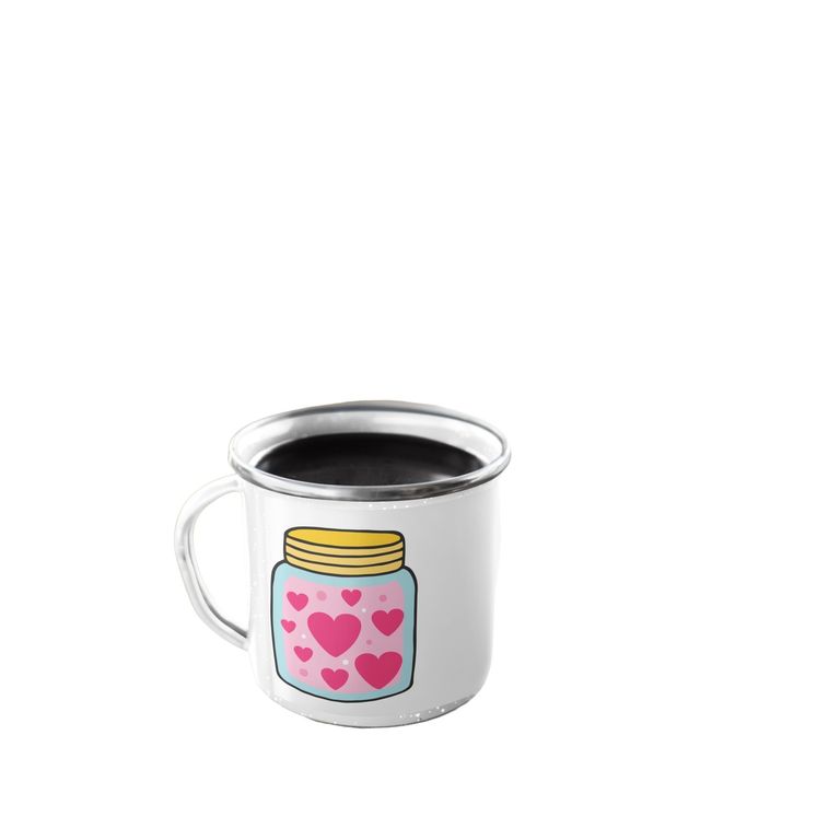Taza Enlozada Amor en Conserva - Ingredientes del Corazón