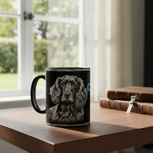 Taza Mágica Mascota Cocker Spaniel Dulzura Y Vivacidad Negro Mascota