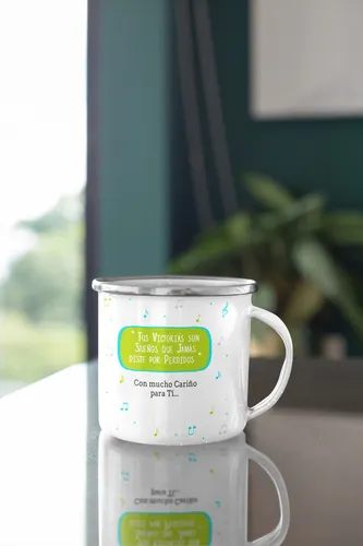 Taza Enlozada Entre Notas Y Café - Cantante