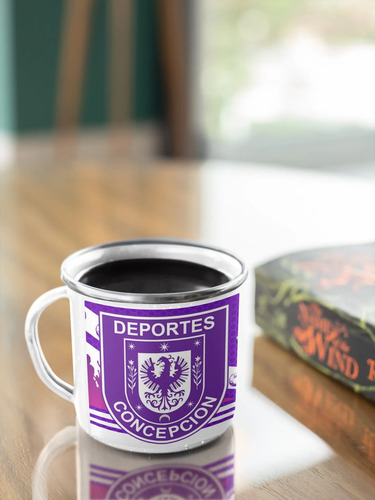 Taza Lechero Enlozado Club Deportes Concepción Fútbol Chile Blanco Regao Club