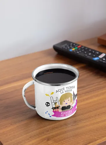 Taza Enlozada Mejor Roquera - Acordes De Poder Blanco Mejor Roquera