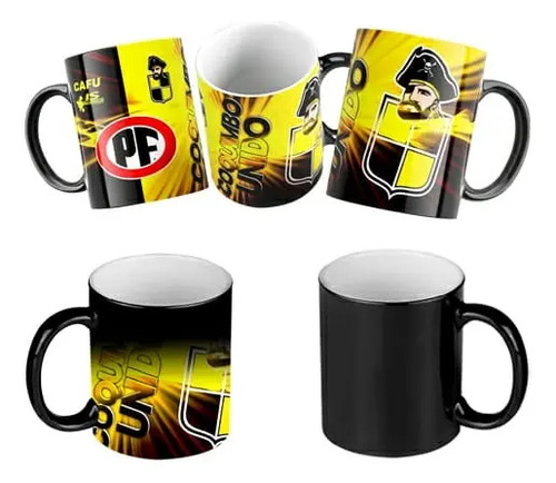Taza Mágica Coquimbo Unido - Futbol Chileno Negro Fútbol