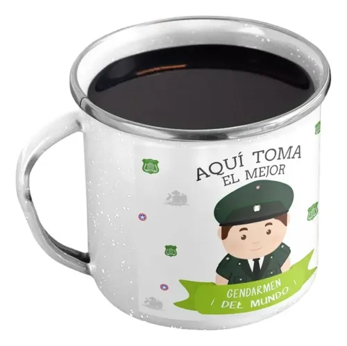Taza Enlozada Gendarmería - Valor Y Vigilancia