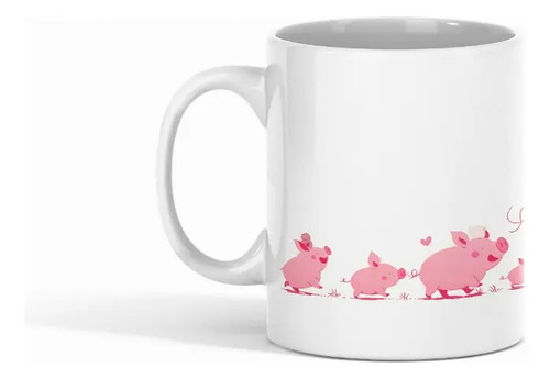 Taza Jabalíes Rosados ¡ternura En Cada Sorbo! Blanco