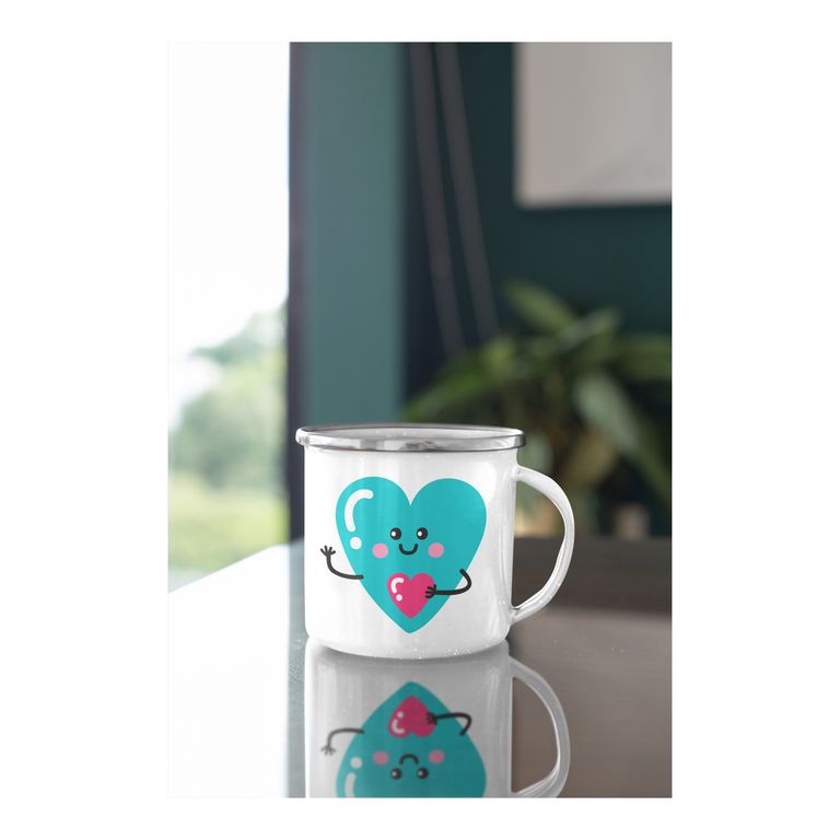 Taza Enlozada Corazón Mi Lugar Favorito - Refugio de Amor