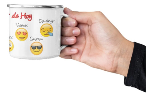 Taza Enlozada Expresiones Diarias En Emoticones Blanco Regalo Emoticones