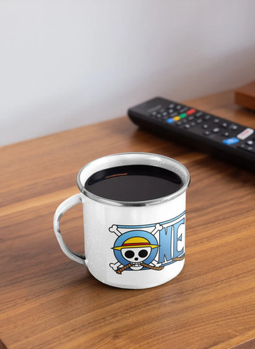 Taza Enlozada Navega Con One Piece - Aventura Pirata Blanco One Piece Aventura
