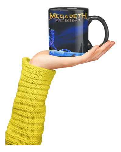 Taza Mágica De Megadeth- Bandas De Rock Negro Megadeth