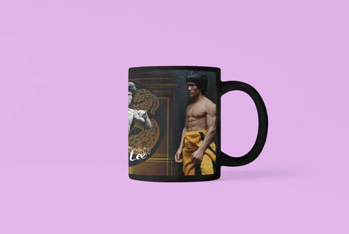 Taza Magica Bruce Lee Negro Bruce Lee El Dragón
