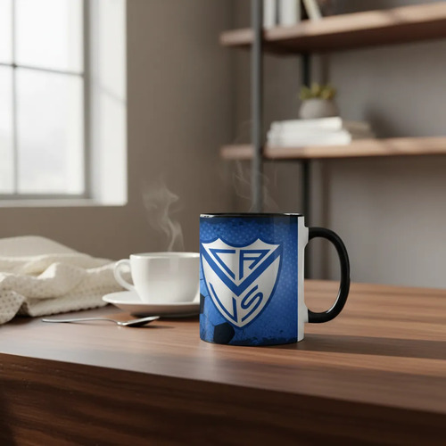 Taza Equipo De Fútbol Argentino Vélez Sarsfield Fortineros Negro Fútbol