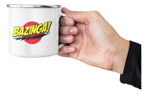 Taza Enlozada Bazinga! - Sorpresa De Sheldon Blanco Bazinga