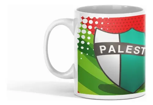 Taza Palestino - Tricolor De Honor Blanco