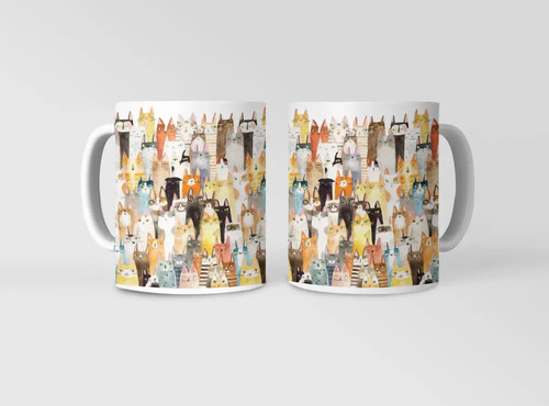 Taza Gatos Frida - Arte Y Misterio Blanco