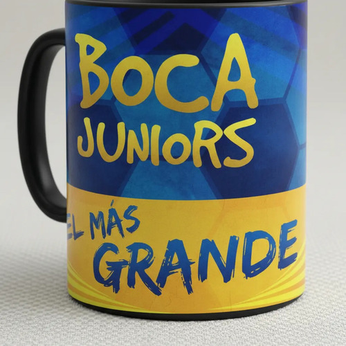 Taza Equipo Fútbol Argentino Boca Juniors Orgullo Azul Oro Negro