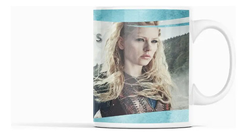 Taza Vikingos Lagertha Y Ragnar Blanco