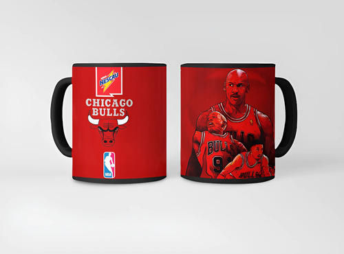 Taza Mágica Michael Jordán El Ultimo Baile - Nba Negro Nba