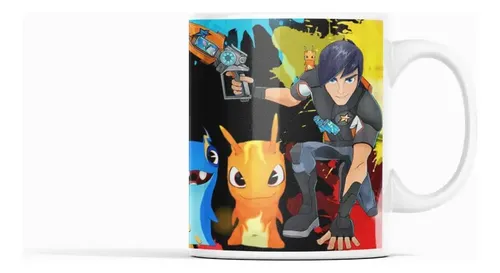 Taza Slugterra - Descubre Slugs Al Calentar Bajoterra Blanco